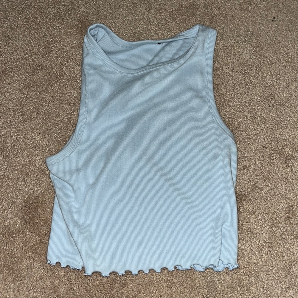 Tillys blue ribbed tank
